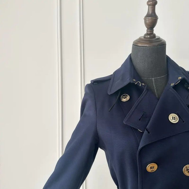 Burberry Burberry Navy Blue Women's Trench Coat Size M / US 6-8 / IT 42-44 - 7 Thumbnail