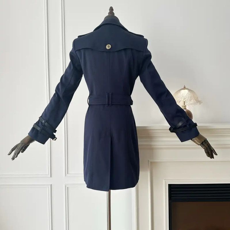 Burberry Burberry Navy Blue Women's Trench Coat Size M / US 6-8 / IT 42-44 - 2 Thumbnail