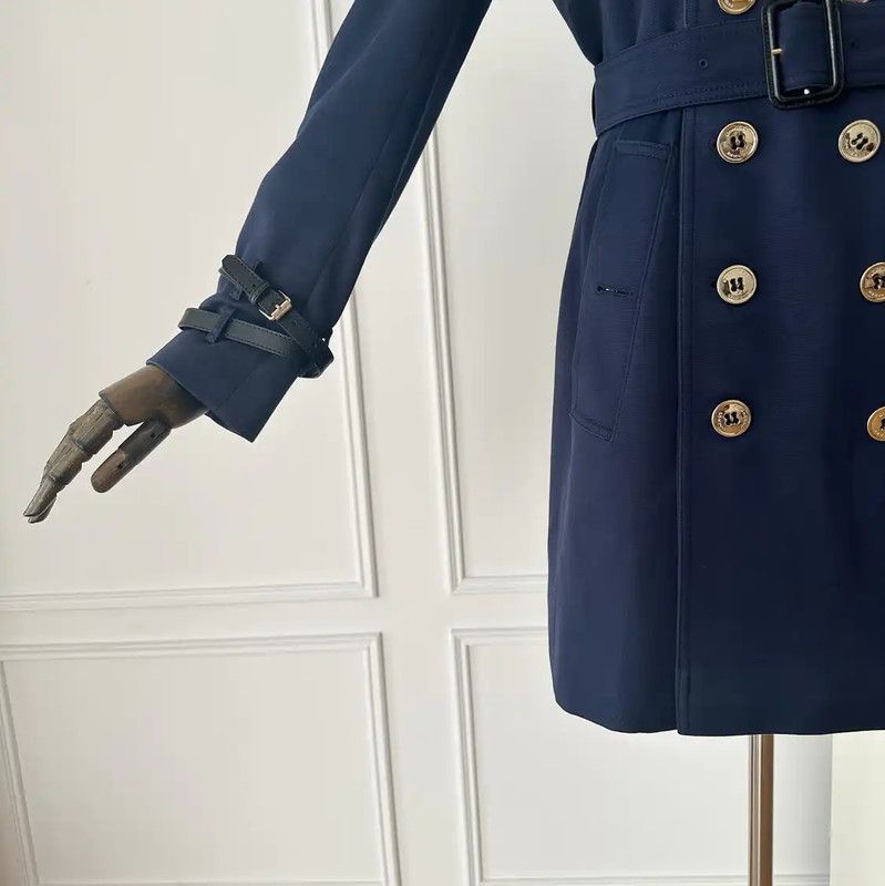 Burberry Burberry Navy Blue Women's Trench Coat Size M / US 6-8 / IT 42-44 - 5 Thumbnail