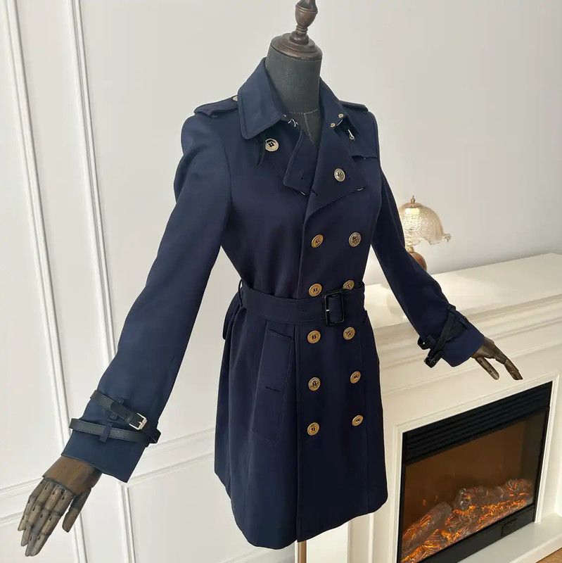 Burberry Burberry Navy Blue Women's Trench Coat Size M / US 6-8 / IT 42-44 - 3 Thumbnail