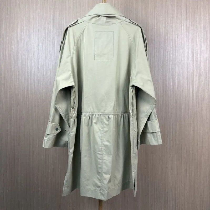 Burberry Burberry Women's Light Green Cotton Trench Coat Size XS / US 0-2 / IT 36-38 - 2 Thumbnail