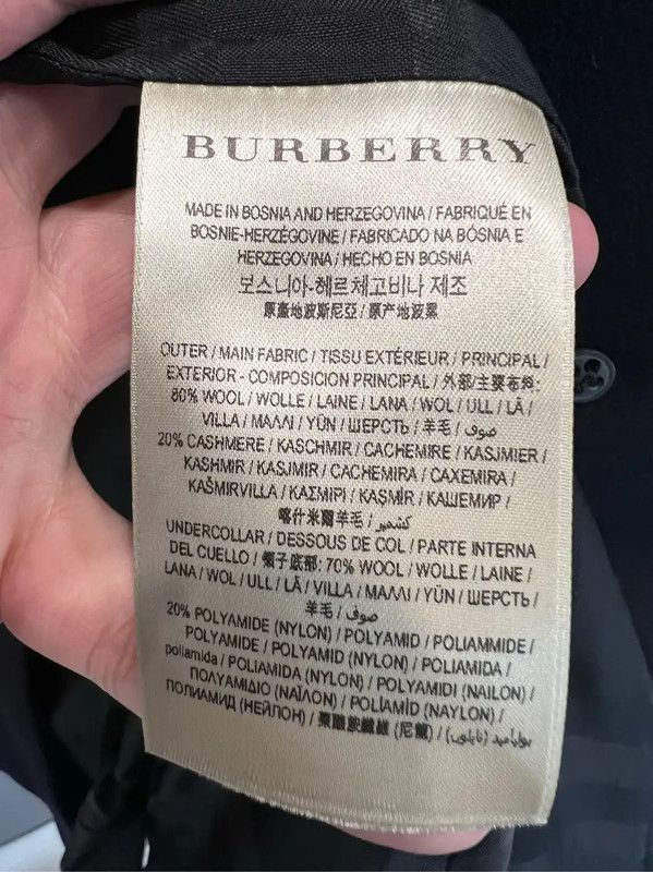 Burberry Burberry Black Wool Women's Coat Size L / US 10 / IT 46 - 4 Thumbnail