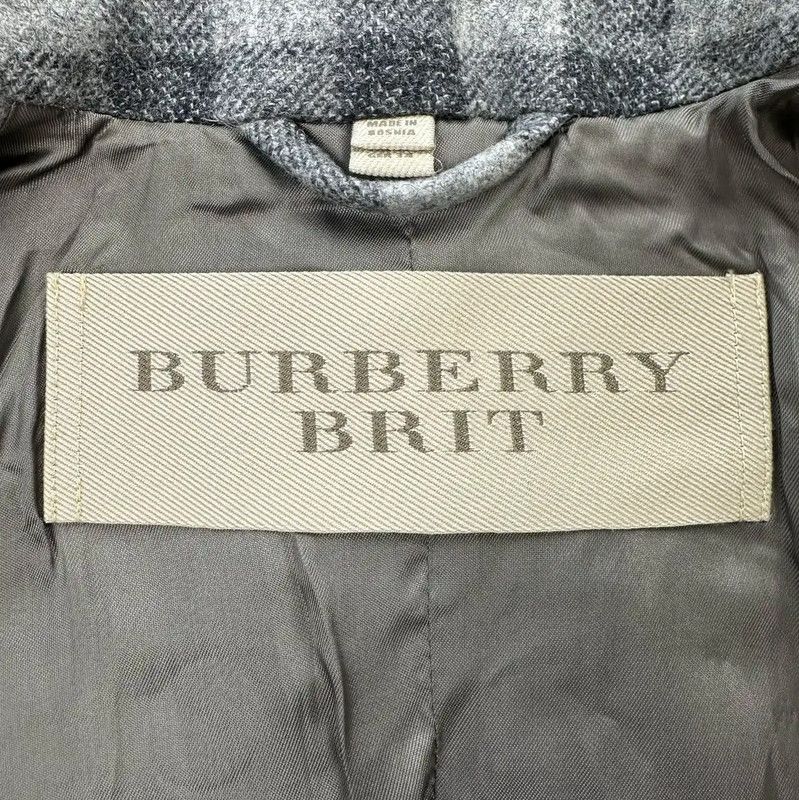 Burberry Burberry Gray Plaid Women's Trench Coat Size M / US 6-8 / IT 42-44 - 8 Thumbnail