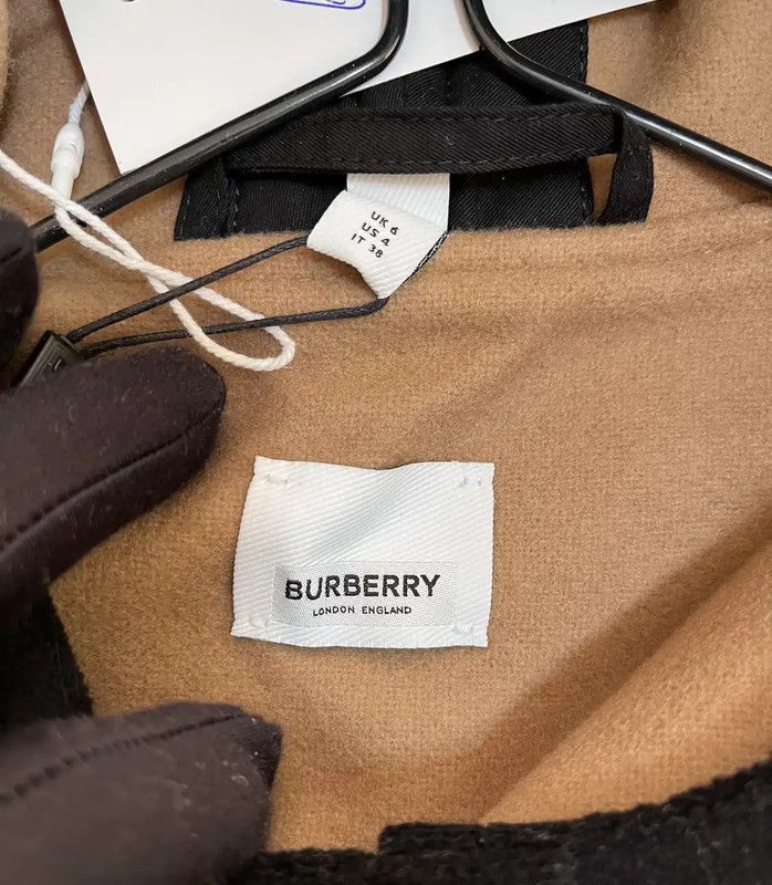 Burberry Burberry Khaki Wool Mid-Length Women's Coat Size L / US 10 / IT 46 - 3 Thumbnail