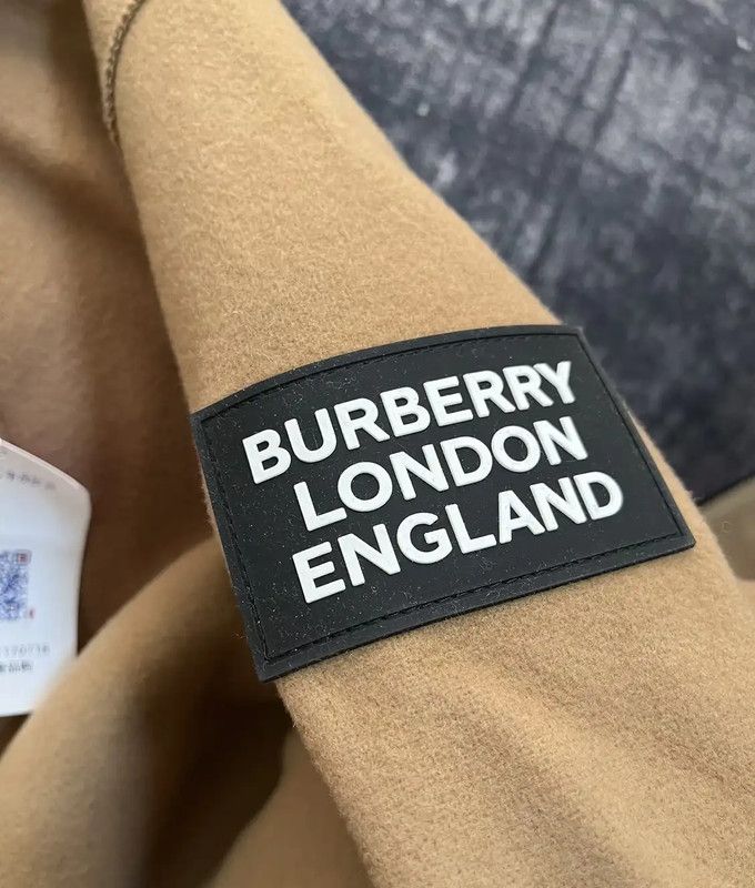 Burberry Burberry Khaki Wool Mid-Length Women's Coat Size L / US 10 / IT 46 - 7 Thumbnail