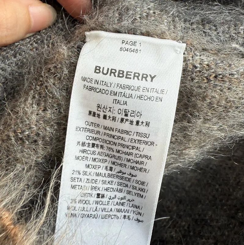 Burberry Burberry Winter Khaki Mohair Cardigan Size S / US 4 / IT 40 - 4 Thumbnail