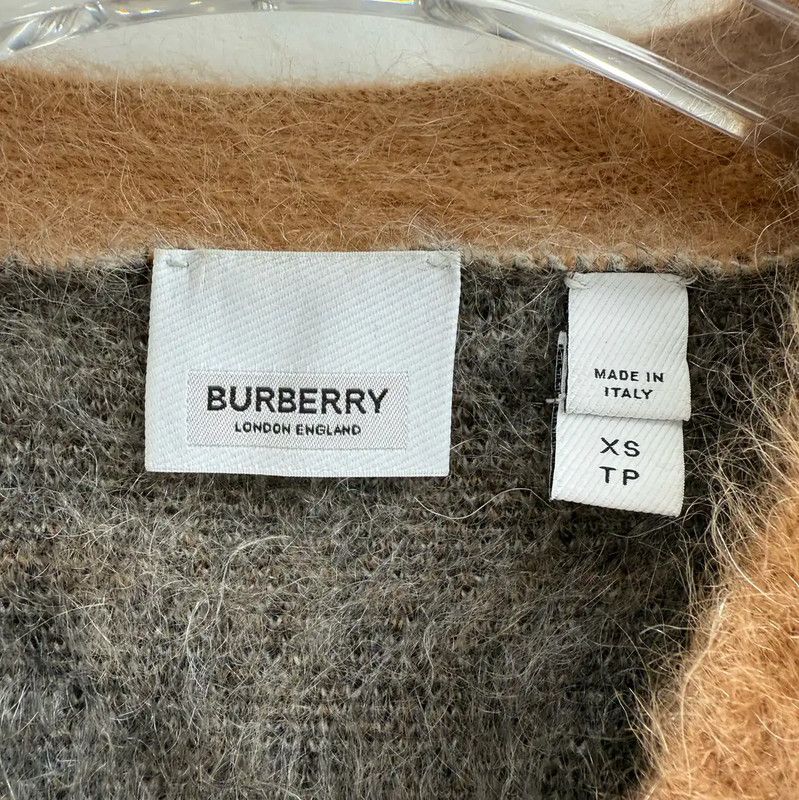 Burberry Burberry Winter Khaki Mohair Cardigan Size S / US 4 / IT 40 - 3 Thumbnail