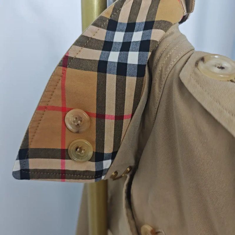 Burberry Burberry Khaki Cotton Women's Trench Coat Size M / US 6-8 / IT 42-44 - 6 Thumbnail