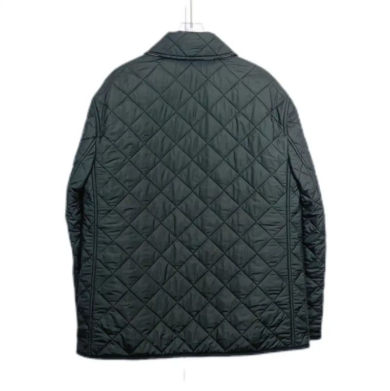 Burberry Burberry Black Quilted Cotton Long Jacket Size M / US 6-8 / IT 42-44 - 2 Thumbnail