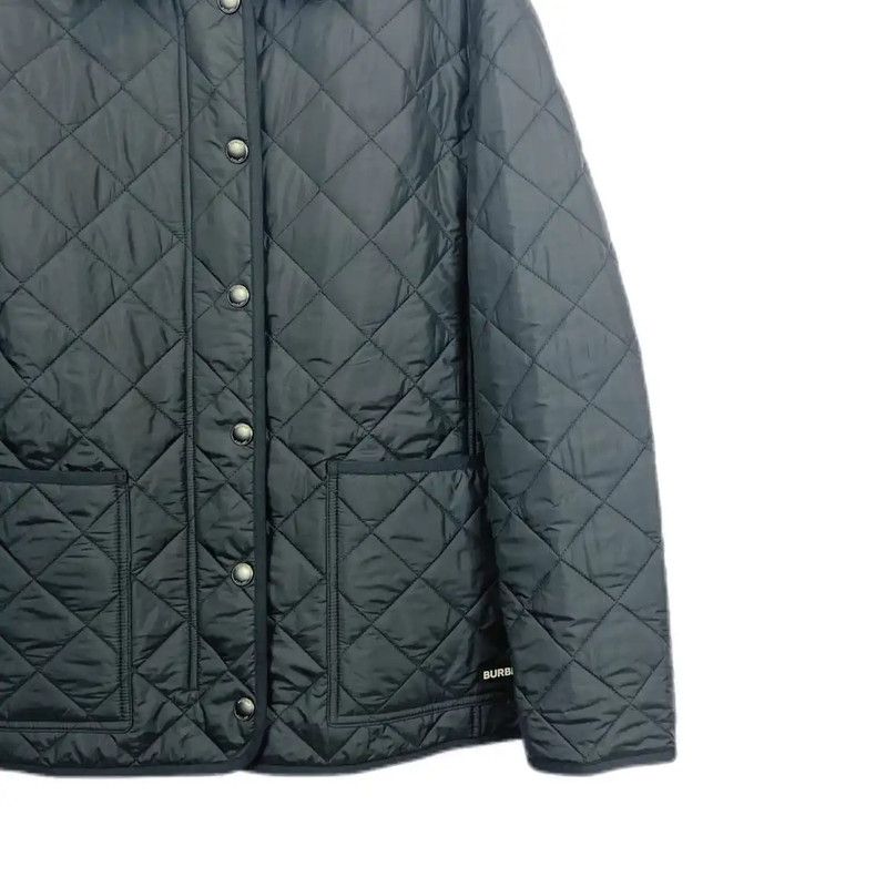 Burberry Burberry Black Quilted Cotton Long Jacket Size M / US 6-8 / IT 42-44 - 4 Thumbnail