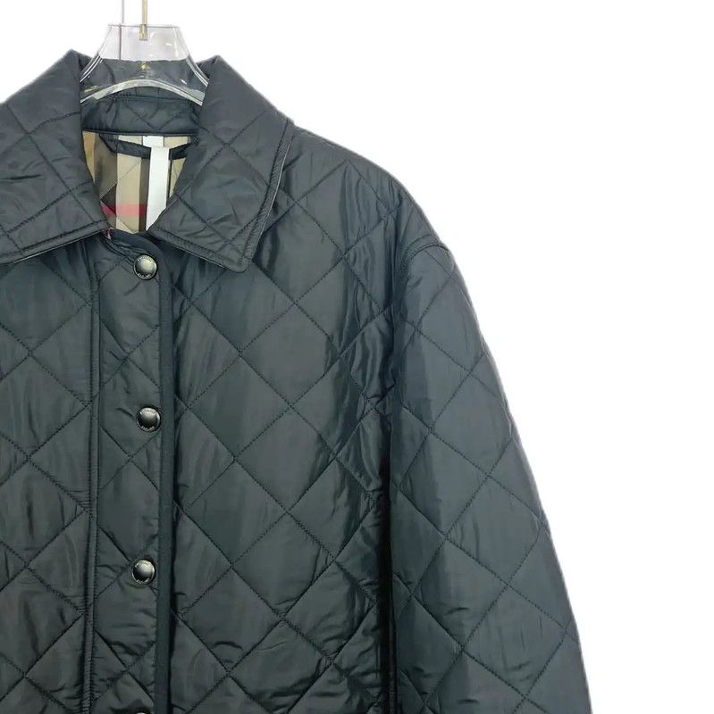 Burberry Burberry Black Quilted Cotton Long Jacket Size M / US 6-8 / IT 42-44 - 3 Thumbnail