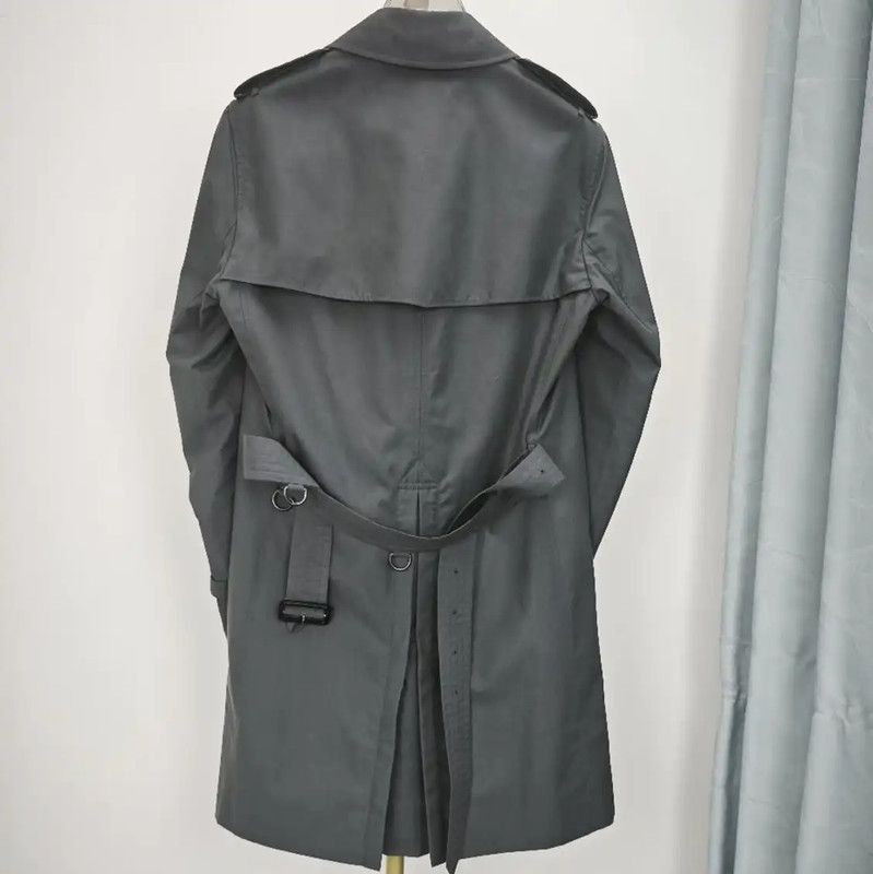 Burberry Burberry Gray Cotton Women's Trench Coat Size L / US 10 / IT 46 - 7 Thumbnail