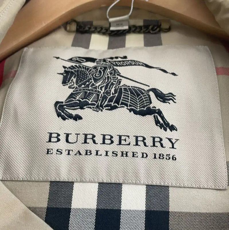 Burberry Burberry Women's Khaki Cotton Trench Coat Size L / US 10 / IT 46 - 3 Thumbnail