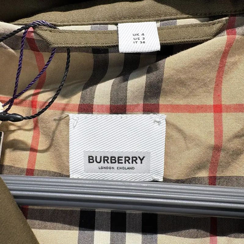 Burberry Burberry Military Green Cotton Trench Coat Size S / US 4 / IT 40 - 3 Thumbnail
