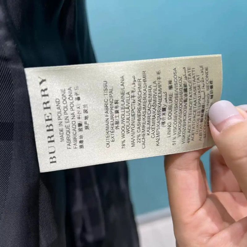 Burberry Burberry Blue Wool Winter Coat for Women Size M / US 6-8 / IT 42-44 - 9 Thumbnail