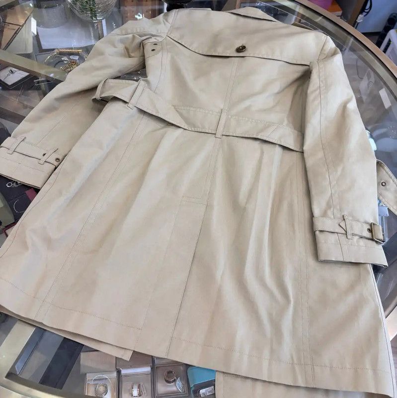 Burberry Burberry Khaki Long Trench Coat for Women Size XS / US 0-2 / IT 36-38 - 8 Thumbnail