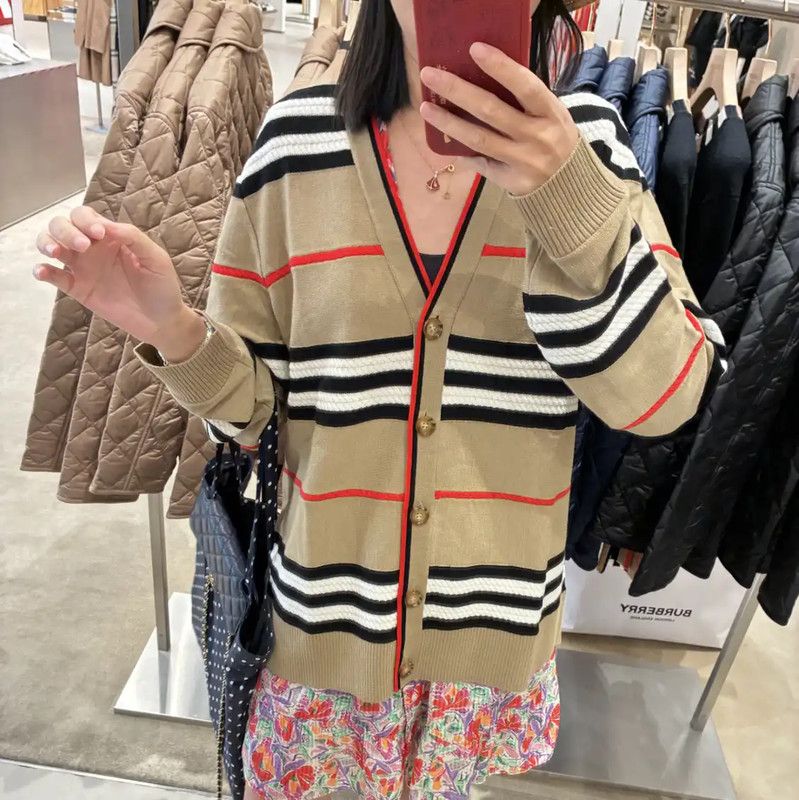 Burberry Burberry Spring Autumn Wool Striped Cardigan Size S / US 4 / IT 40 - 9 Thumbnail