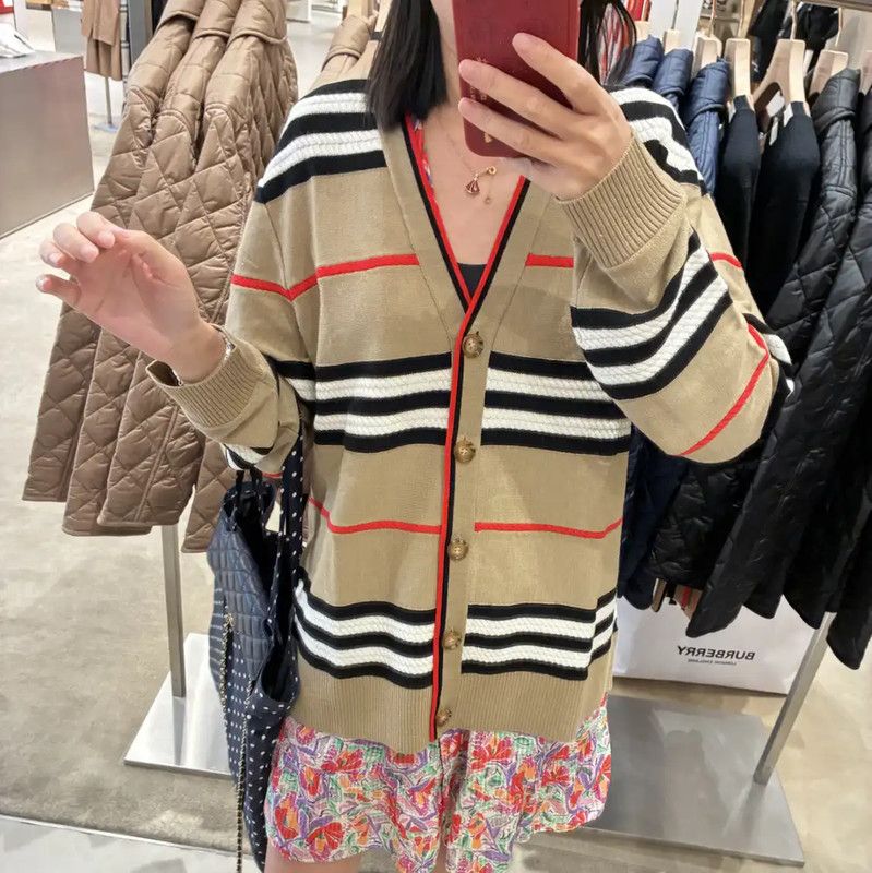 Burberry Burberry Spring Autumn Wool Striped Cardigan Size M / US 6-8 / IT 42-44 - 9 Thumbnail
