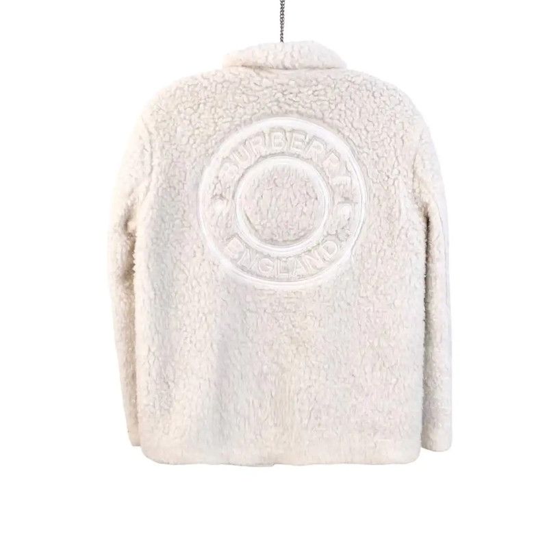 Burberry Burberry Cream Wool Women's Jacket Size ONE SIZE - 2 Thumbnail