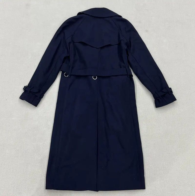 Burberry Burberry Women's Wool Mid-Length Coat in Navy Size M / US 6-8 / IT 42-44 - 2 Thumbnail