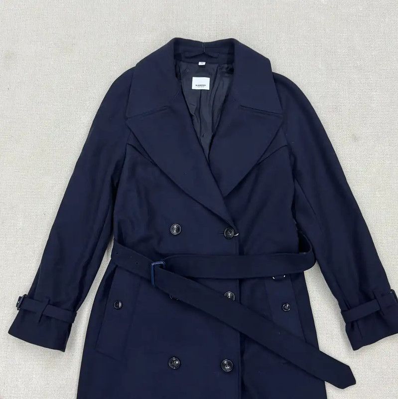 Burberry Burberry Women's Wool Mid-Length Coat in Navy Size M / US 6-8 / IT 42-44 - 3 Thumbnail