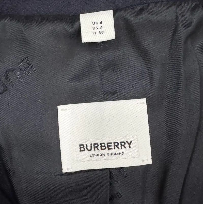 Burberry Burberry Women's Wool Mid-Length Coat in Navy Size M / US 6-8 / IT 42-44 - 6 Thumbnail