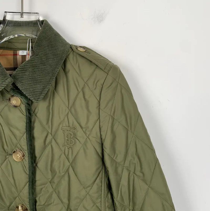 Burberry Burberry Military Green Cotton Jacket for Women Size XS / US 0-2 / IT 36-38 - 3 Thumbnail