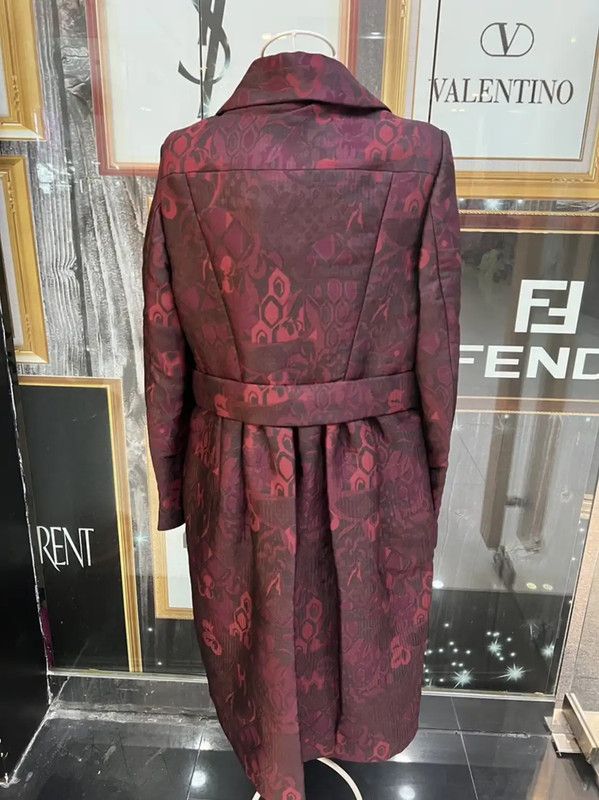 Burberry Burberry Wool Collar Women's Coat in Wine Size M / US 6-8 / IT 42-44 - 4 Thumbnail