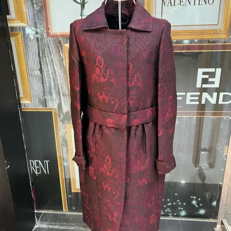Burberry Burberry Wool Collar Women's Coat in Wine Size M / US 6-8 / IT 42-44 - 9 Thumbnail