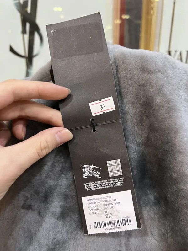Burberry Burberry Gray Shearling Collar Women's Jacket Size M / US 6-8 / IT 42-44 - 8 Thumbnail