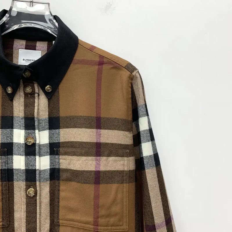 Burberry Burberry Deep Brown Wool Women's Shirt Size M / US 6-8 / IT 42-44 - 3 Thumbnail