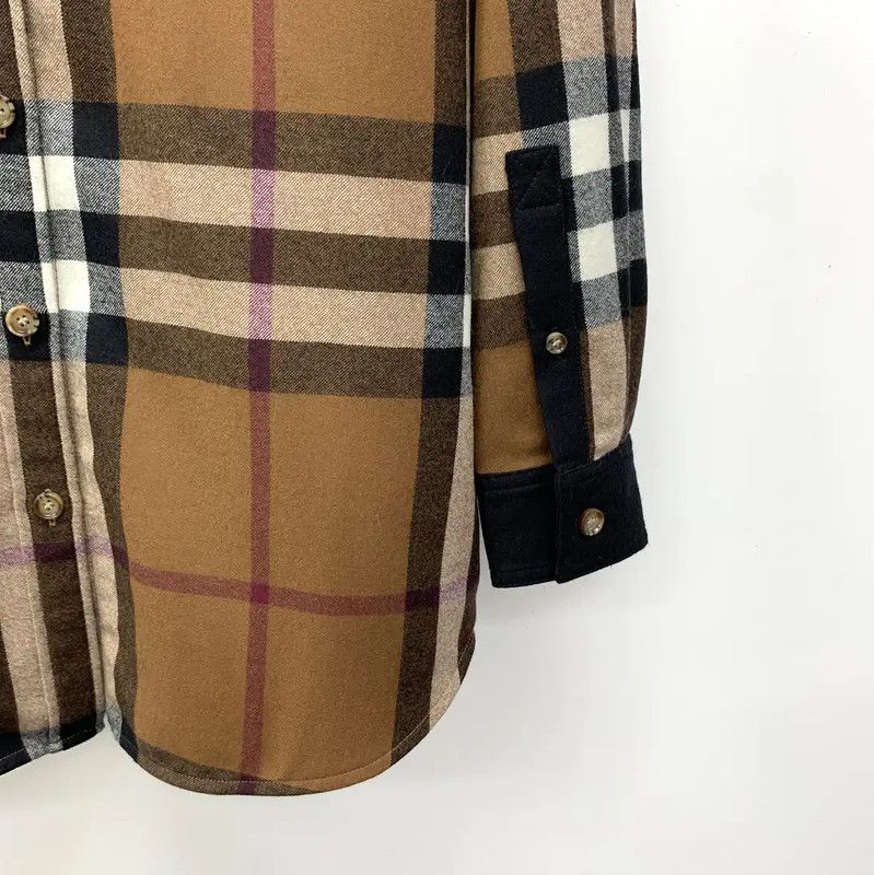 Burberry Burberry Deep Brown Wool Women's Shirt Size M / US 6-8 / IT 42-44 - 4 Thumbnail