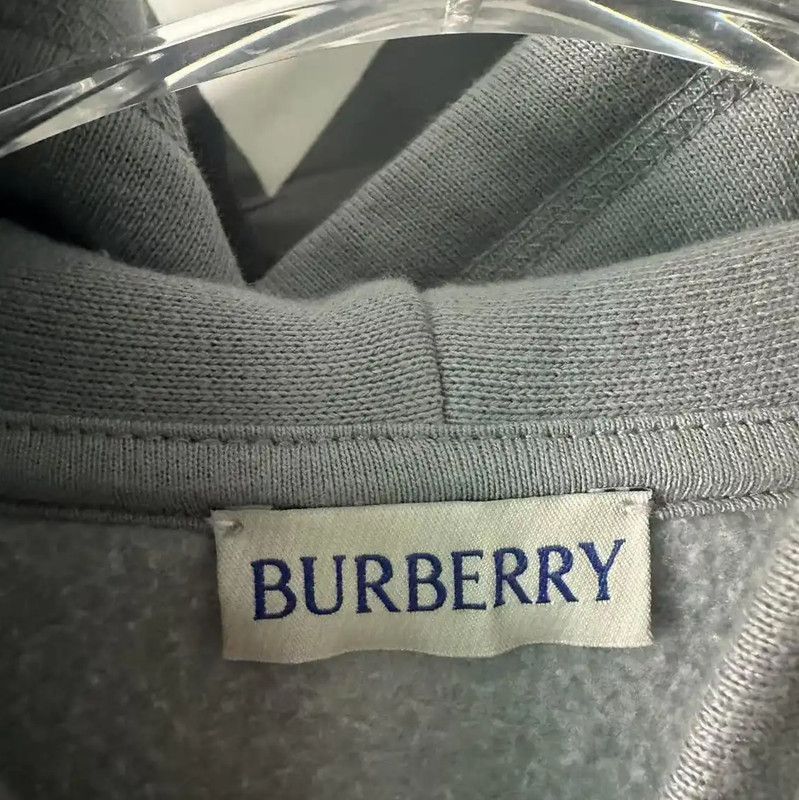 Burberry Burberry Light Blue Cotton Women's Hoodie Size S / US 4 / IT 40 - 3 Thumbnail