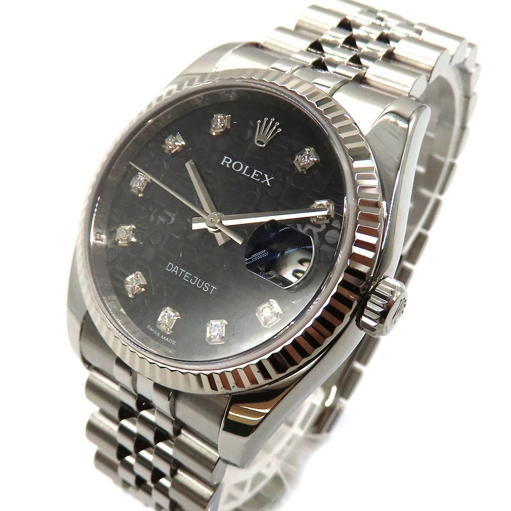Rolex Rolex Rolex Black Diamond Dial Datejust Watch 116234G Metal Automatic 116234G DUTY FREE for USA Size ONE SIZE - 2 Thumbnail