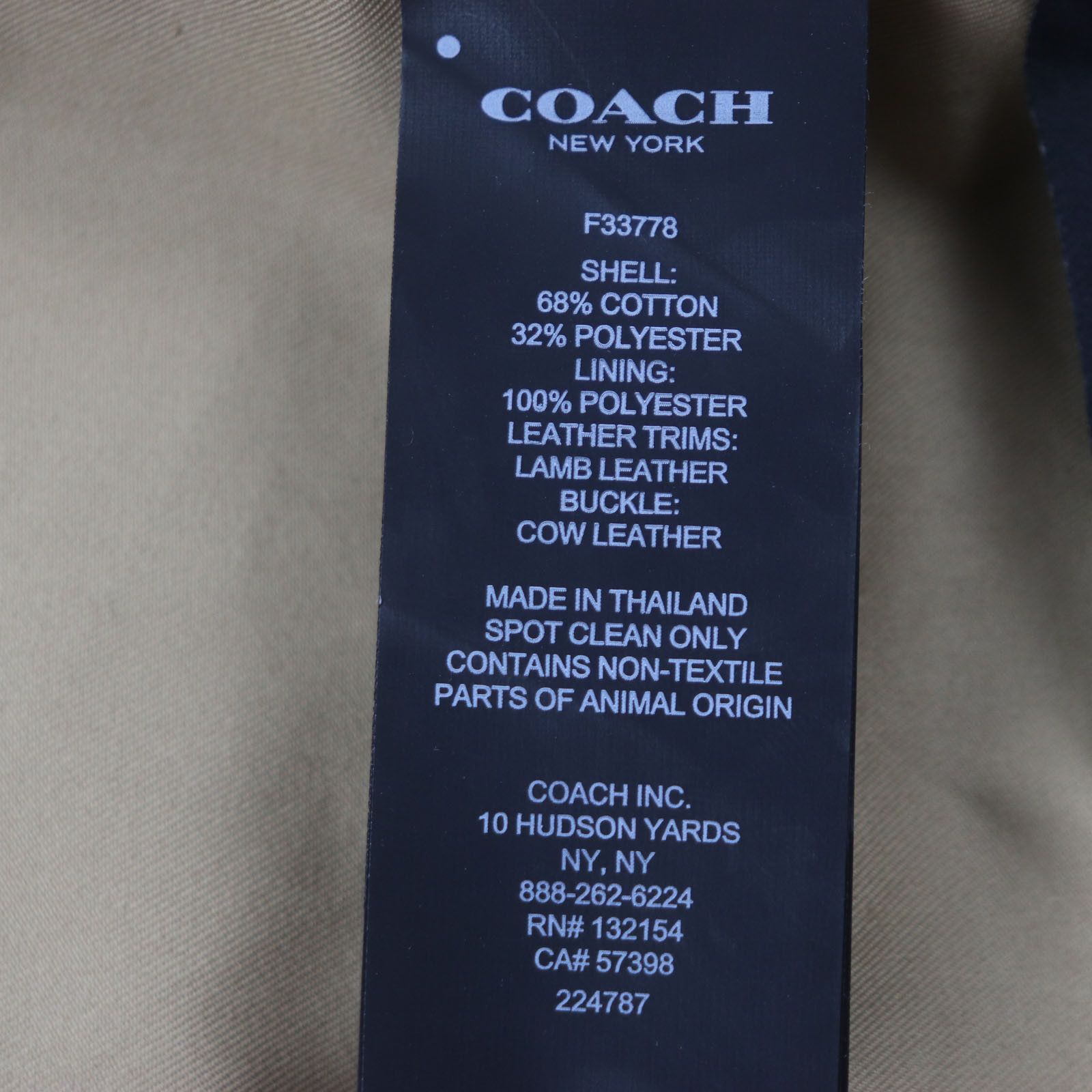 Coach Coach Coach F33778 Lamb Leather Cotton Trench Coat Leather Outerwear F33778 DUTY FREE for USA Size ONE SIZE - 10 Thumbnail