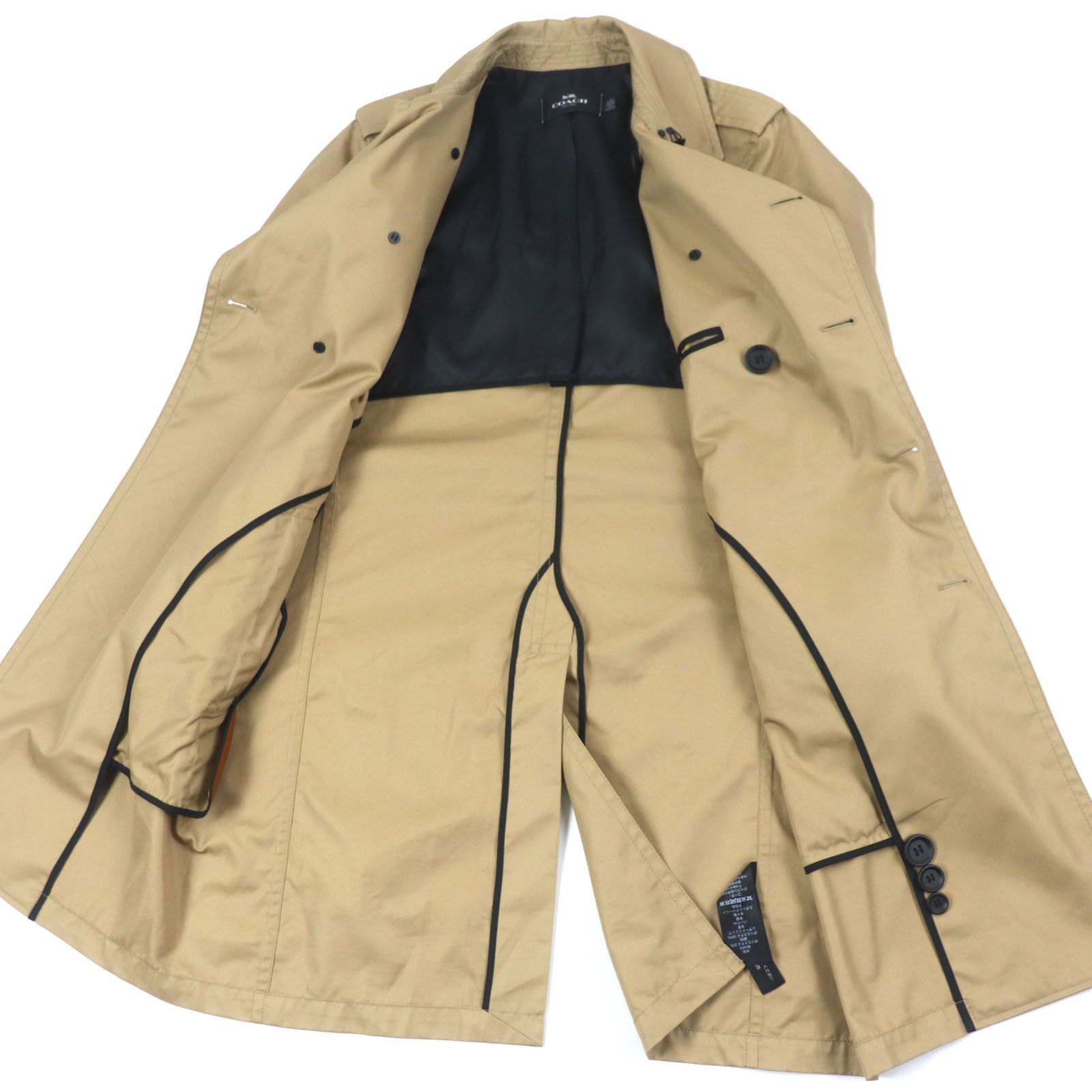 Coach Coach Coach F33778 Lamb Leather Cotton Trench Coat Leather Outerwear F33778 DUTY FREE for USA Size ONE SIZE - 4 Thumbnail