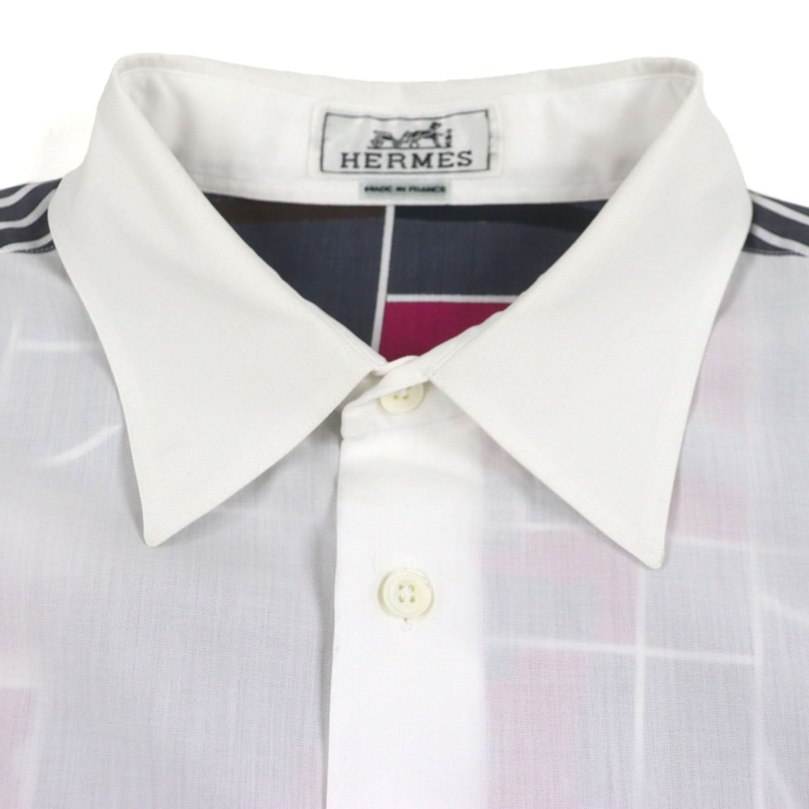 Hermes Hermes Hermes Mosaic Giant Cotton Shirt Cotton Dress Shirt DUTY FREE for USA Size ONE SIZE - 2 Thumbnail