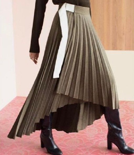 Other Other LEINWANDE PLEATS WRAPPED SKIRT Polyester Skirt Others Skirts 0219030701 DUTY FREE for USA Size ONE SIZE - 3 Thumbnail