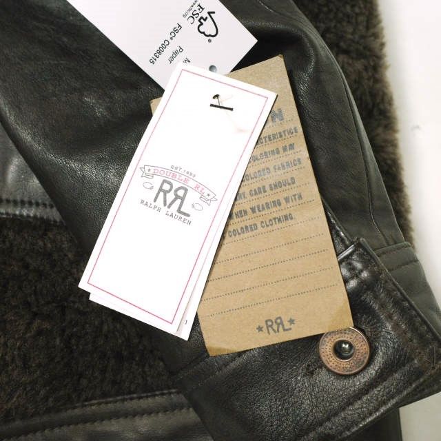 Ralph Lauren Ralph Lauren RRL GRIZZLY JACKET Leather Shearling Jacket Leather Outerwear MNRROTW16020148 DUTY FREE for USA Size ONE SIZE - 3 Thumbnail