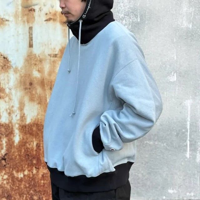 Other Other N.HOOLYWOOD × Champion MOCK NECK HOODIE Cotton Blend Sweatshirt Cotton Sweatshirts & Hoodies C8-B113 DUTY FREE for USA Size ONE SIZE - 3 Thumbnail