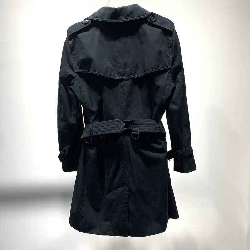Burberry Burberry Black Cotton Women's Trench Coat Size XXL / US 16-18 / IT 52-54 - 2 Thumbnail