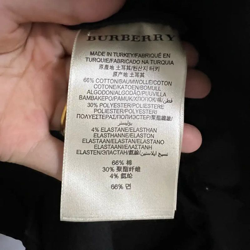 Burberry Burberry Black Cotton Mid-Length Trench Coat Size ONE SIZE - 4 Thumbnail
