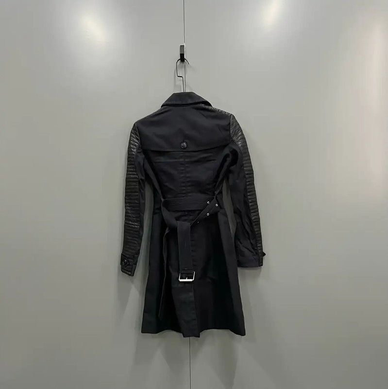 Burberry Burberry Black Leather Long Coat for Women Size ONE SIZE - 2 Thumbnail