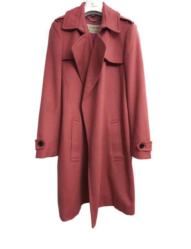 Burberry Burberry Red Cashmere Mid-Length Coat Size M / US 6-8 / IT 42-44 - 2 Thumbnail