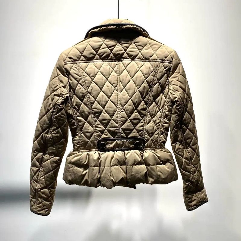 Burberry Burberry Quilted Cotton Jacket in Khaki Size XS / US 0-2 / IT 36-38 - 2 Thumbnail