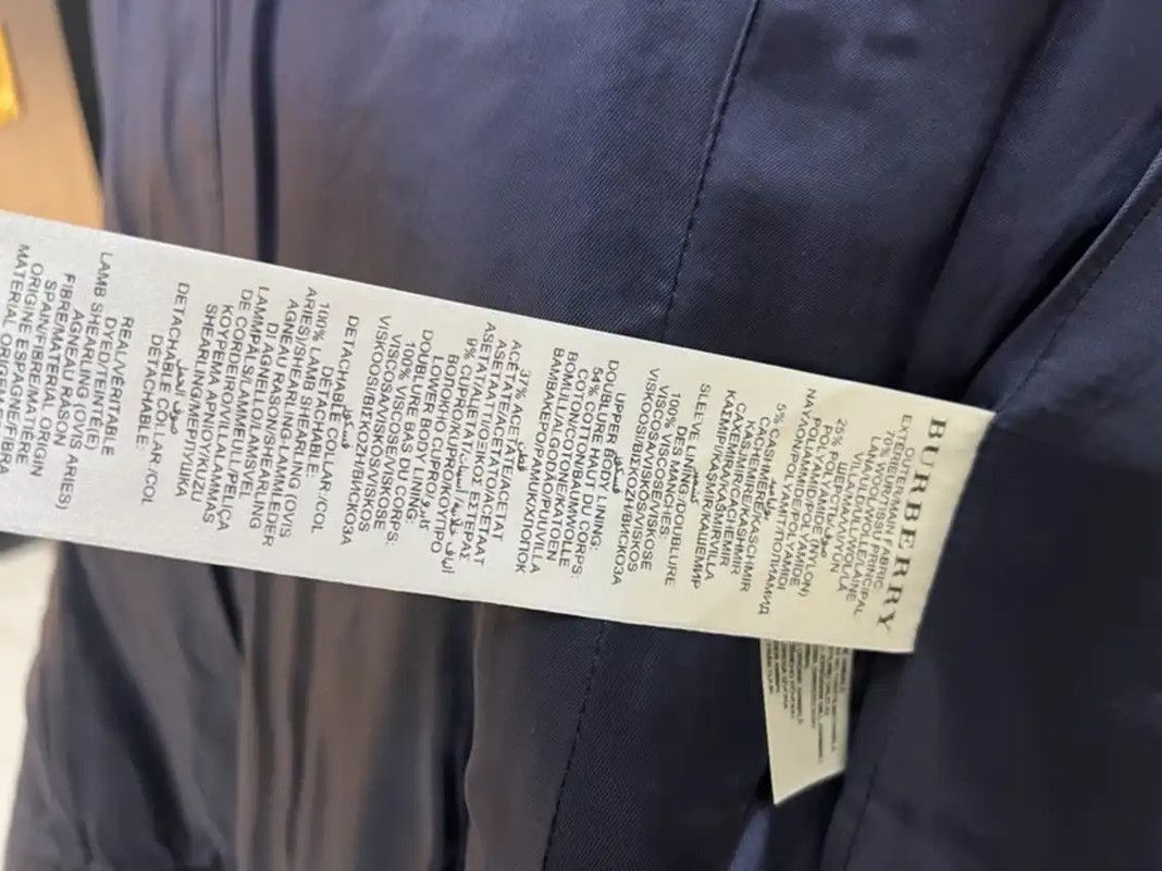 Burberry Burberry Women's Blue Wool Coat with Shearling Collar Size M / US 6-8 / IT 42-44 - 7 Thumbnail