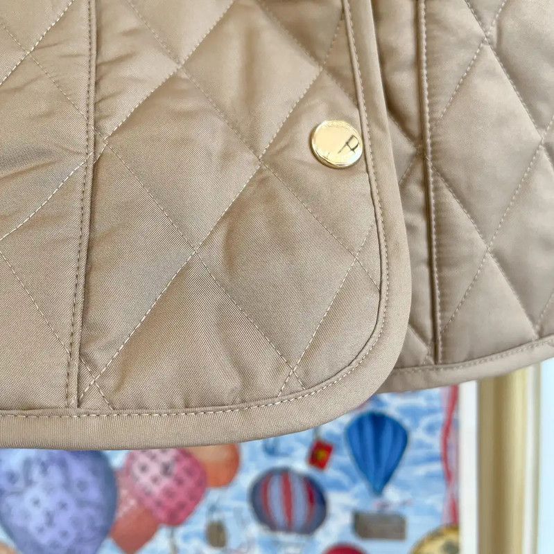 Burberry Burberry Khaki Cotton Mid-Length Jacket for Women Size XS / US 0-2 / IT 36-38 - 8 Thumbnail