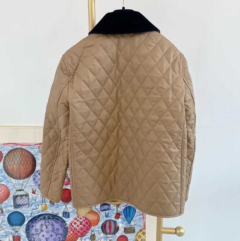 Burberry Burberry Khaki Cotton Mid-Length Jacket for Women Size XS / US 0-2 / IT 36-38 - 2 Thumbnail