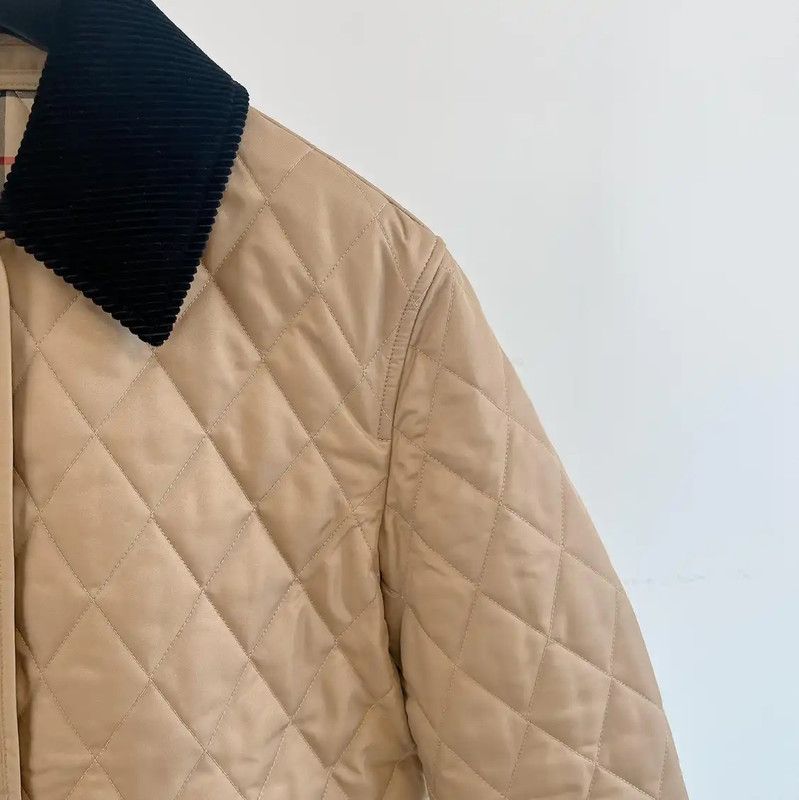 Burberry Burberry Khaki Cotton Mid-Length Jacket for Women Size XS / US 0-2 / IT 36-38 - 3 Thumbnail