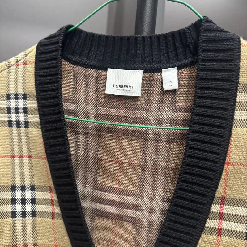 Burberry Burberry Beige Wool Blend Women's Cardigan Size S / US 4 / IT 40 - 4 Thumbnail